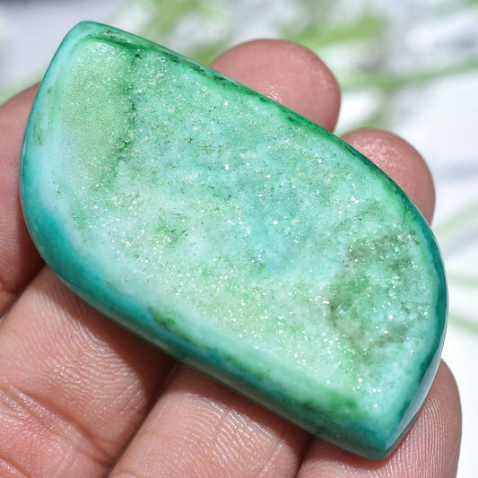 Green Window Druzy Cabochon, Geode Agate Druzy Gemstone – Wholesale for Jewelry Making