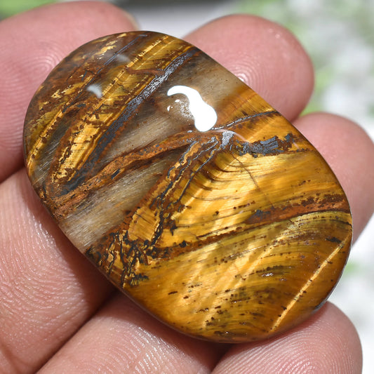 Natural Tiger Eye Cabochon - Oval AAA Gemstone for Jewelry Crafting, Handmade Gift