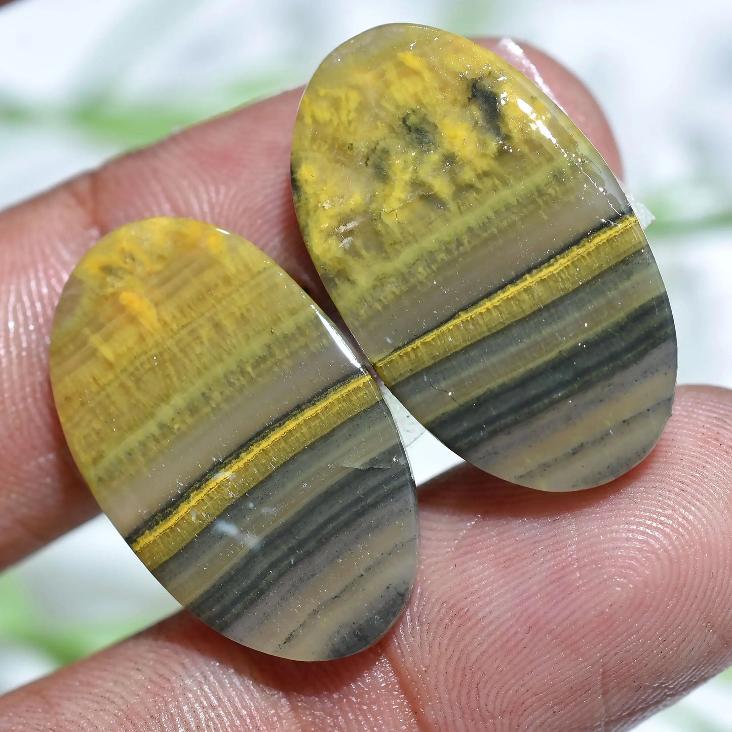 High-Quality Bumble Bee Jasper Cabochon - Loose Gemstones