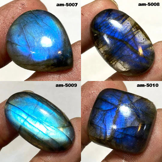 Flashy Blue Labradorite Cabochon - Natural Loose Stone