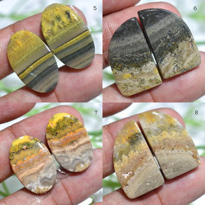 High-Quality Bumble Bee Jasper Cabochon - Loose Gemstones