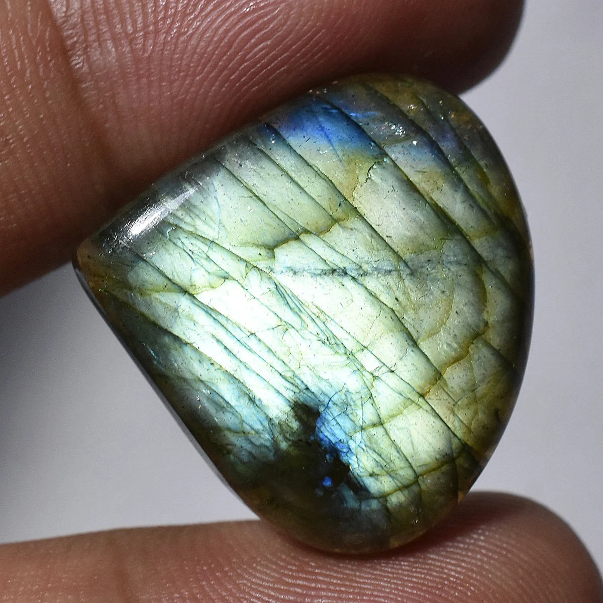 Multi Flashy Labradorite Cabochon - Pear Shape Gemstone