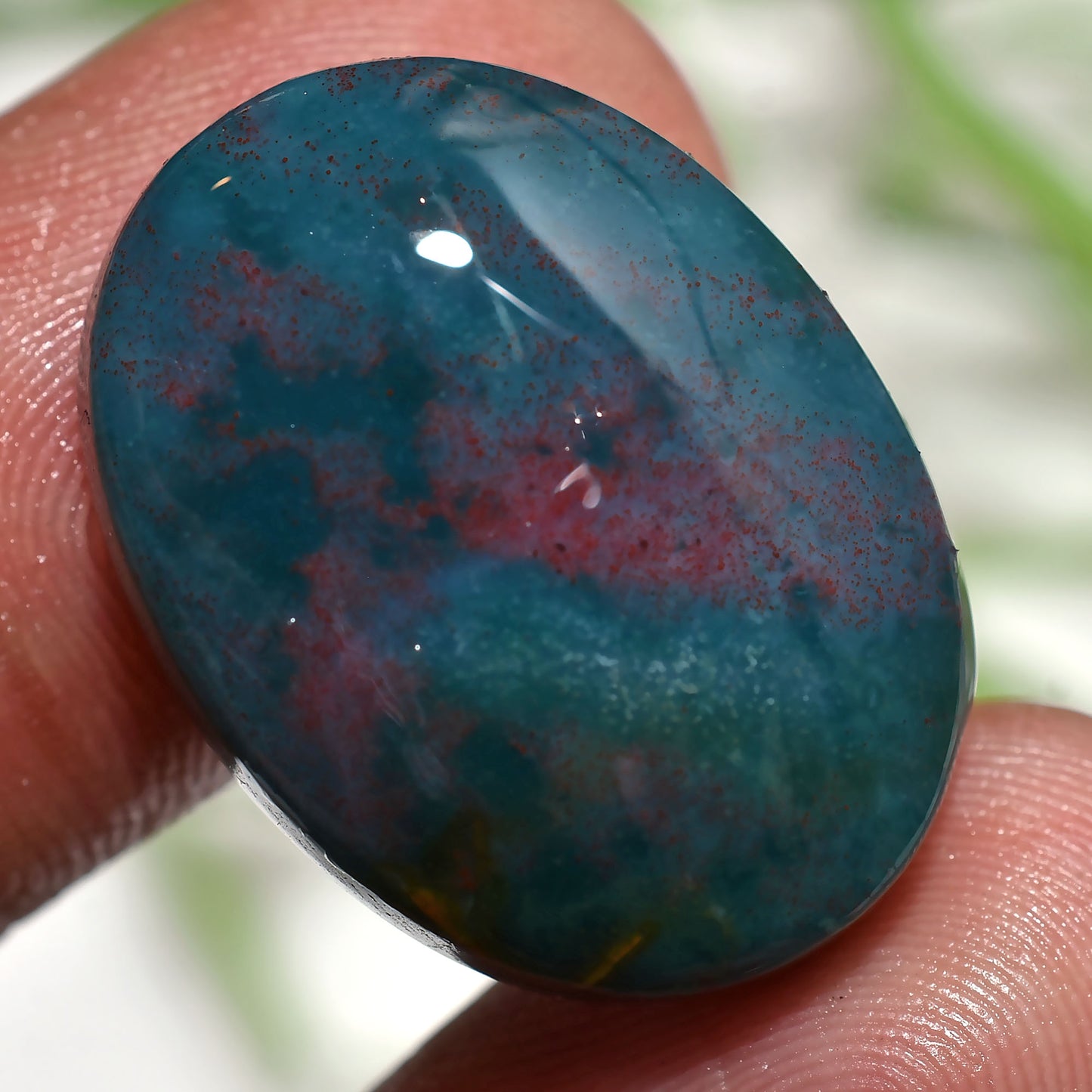 Quality Bloodstone Cabochon - Oval-Shaped Smooth Stone for Jewelry Wholesale Loose Crystals