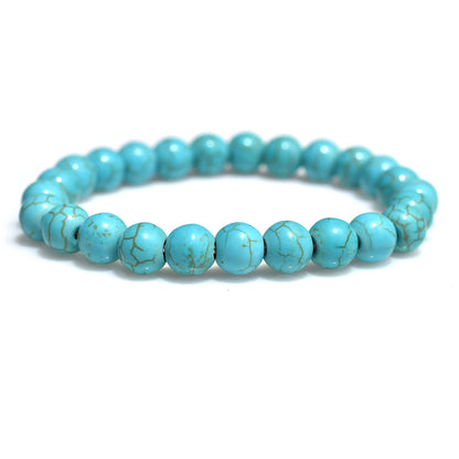 Turquoise Beads Bracelet | Natural Stone Healing Jewelry