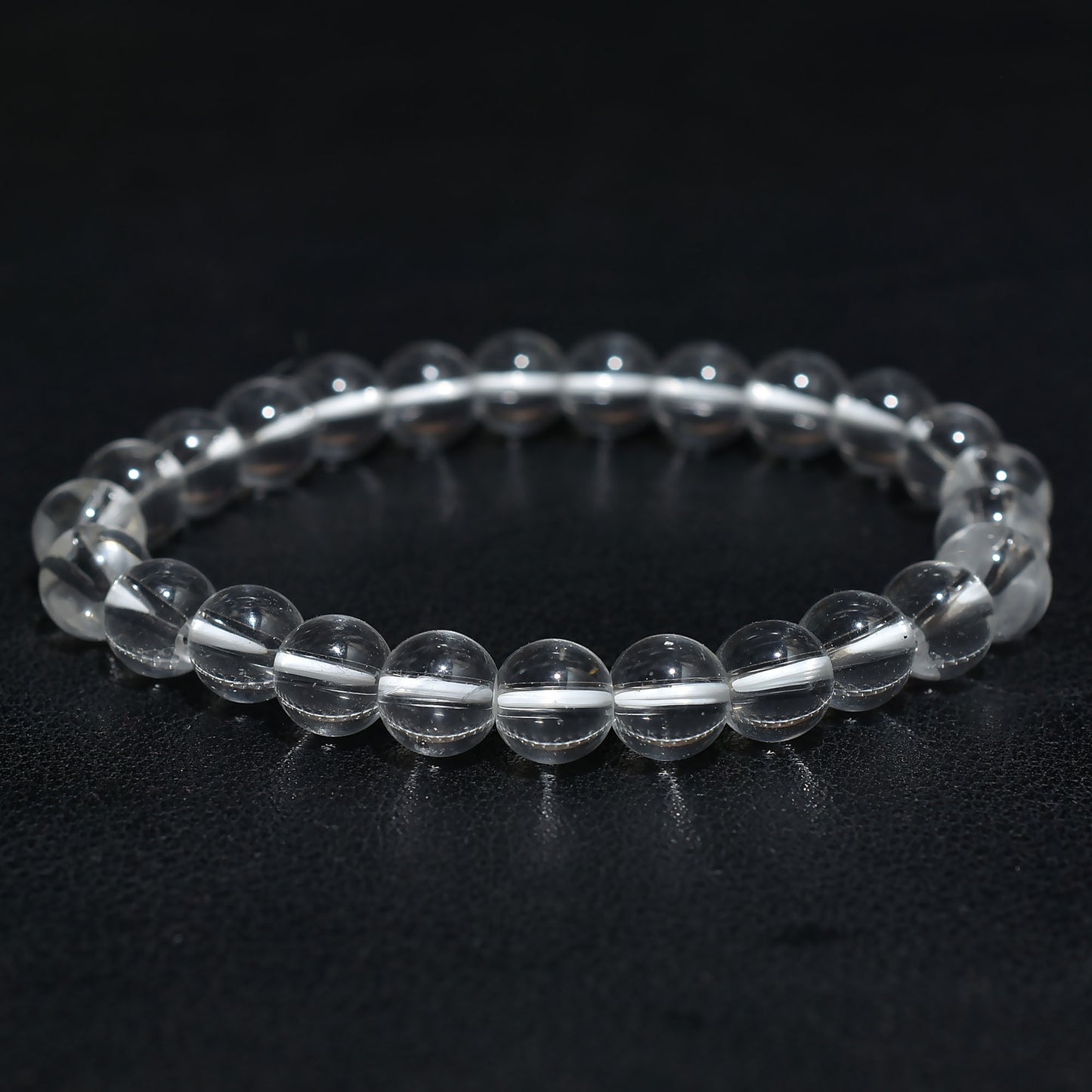 Clear Quartz Beads 8mm Stone Bracelet | Natural Crystal Jewelry