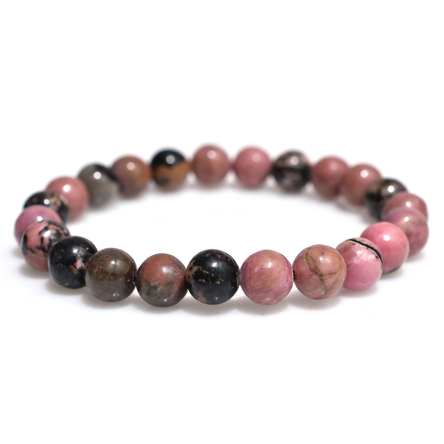 Rhodocrosite Natural Adjustable Bracelet 8mm  for Healing Meditation Success