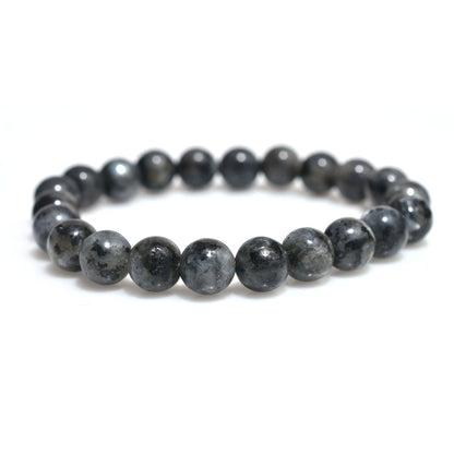 Original Larvikite Natural Bead Stretchable Bracelet – Grounding Crystal Jewelry