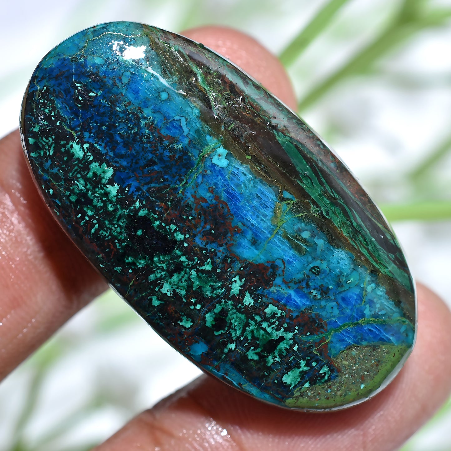 Natural Shattuckite Cabs - Oval Shaped Loose Stones for Pendants & Jewelry Making