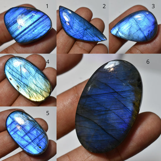 Blue Fire Labradorite Cabochon - Healing Crystal