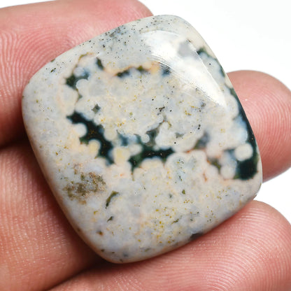 Natural Ocean Jasper Cabochon - Green Jasper Crystal