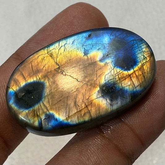 Flash Labradorite Cabochon - Multi-Color Labradorite Healing Crystal