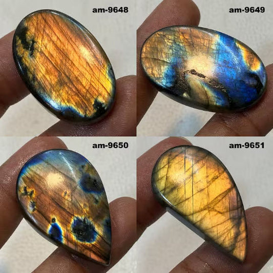 Flash Labradorite Cabochon - Multi-Color Healing Crystal