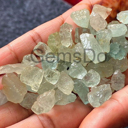 Aquamarine Rough Gemstone Lot, Raw Aquamarine Crystal,  8mm to 10mm Rough Stone