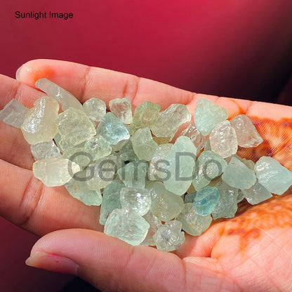 Aquamarine Rough Gemstone Lot, Raw Aquamarine Crystal,  8mm to 10mm Rough Stone