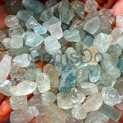 Aquamarine Rough Gemstone Lot, Raw Aquamarine Crystal,  8mm to 10mm Rough Stone