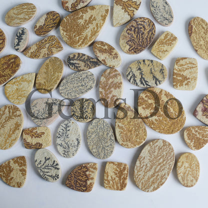 Wholesale Psilomelane Dendrite Cabochons, Natural Loose Gemstones for Jewelry