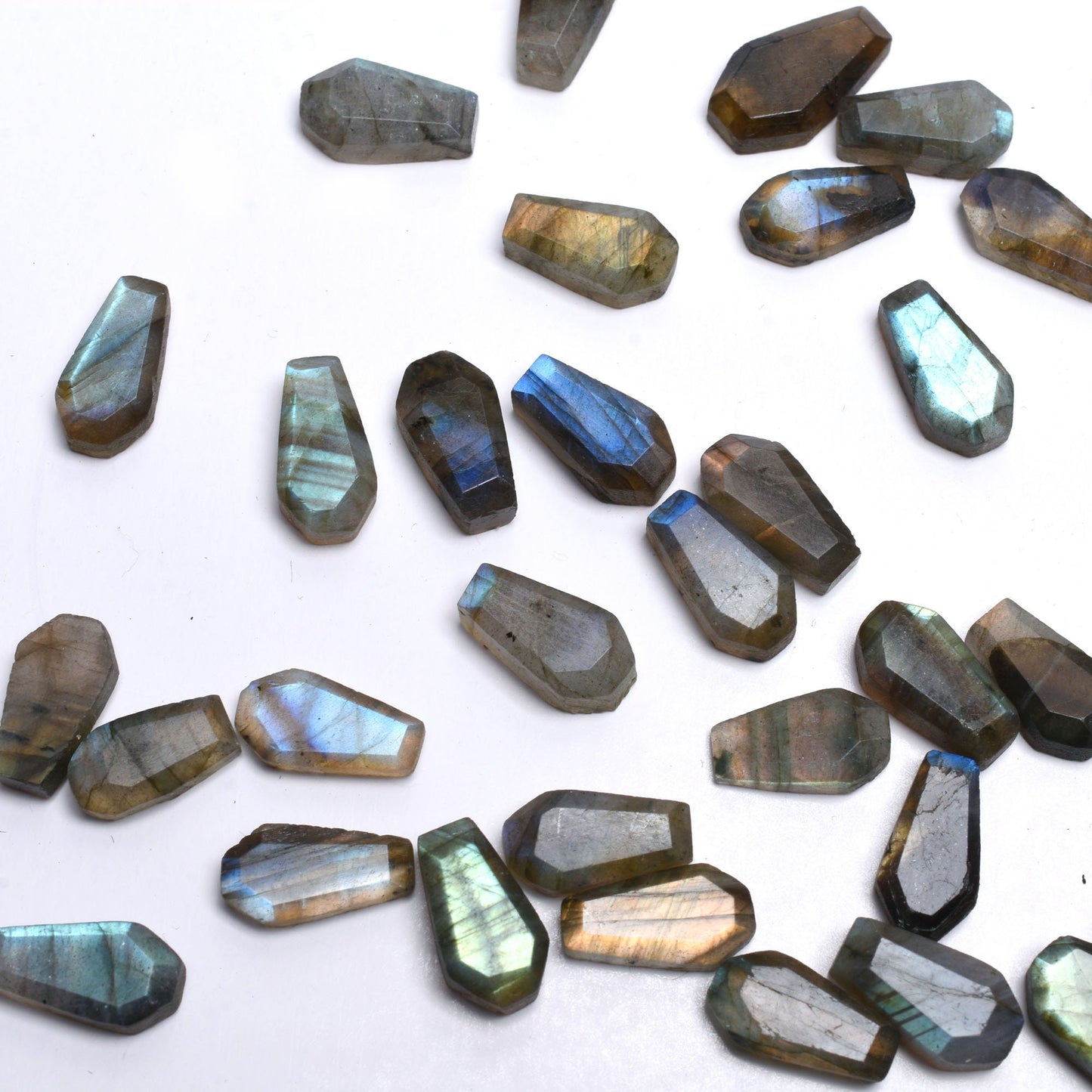 Natural Labradorite Coffin, Wholesale Lot Labradorite Crystal Coffin for Gift