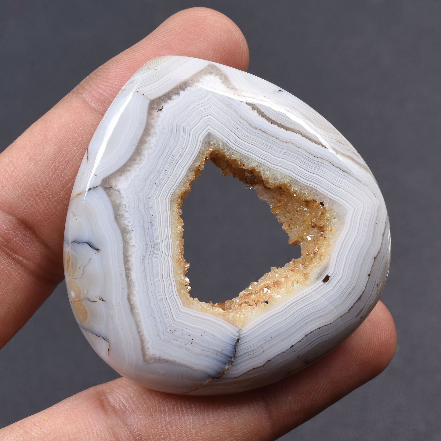 Natural Window Druzy Gemstone – White Mix Shape Agate Druzy Loose Stone