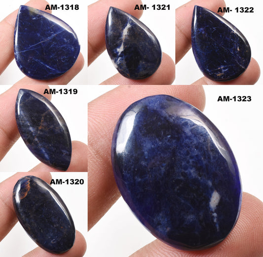 Natural Sodalite Gemstone – Mixed Shape Smooth Polished Cabochon