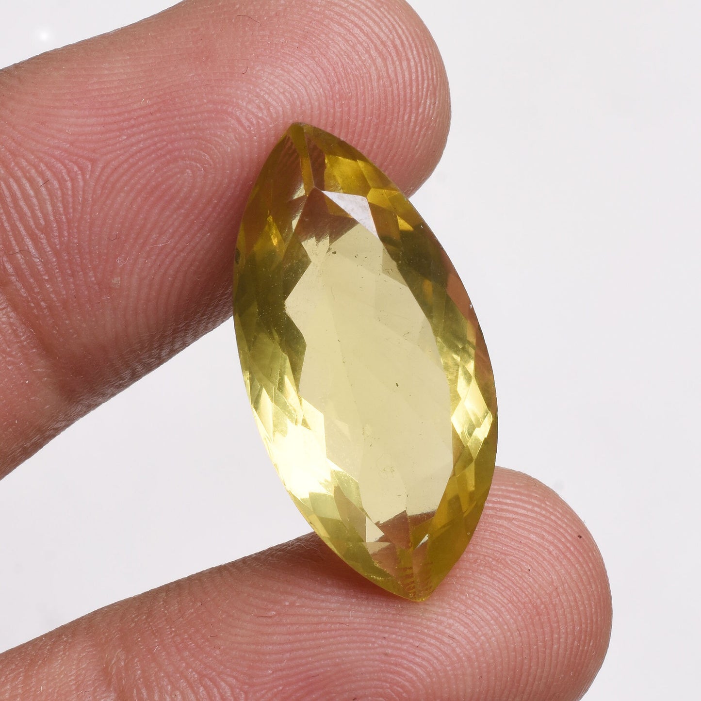 Natural Lemon Quartz Gemstone – Faceted Oval & Marquise Shapes for Rings