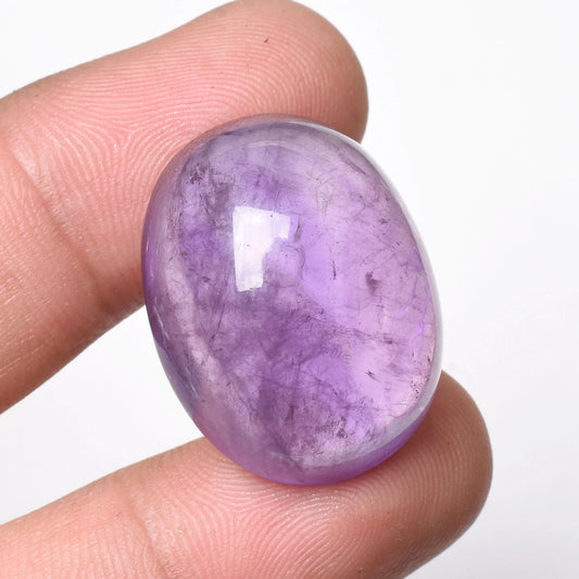 Wholesale Purple Amethyst Cabochons - Natural Loose Oval Shape Amethyst Stones