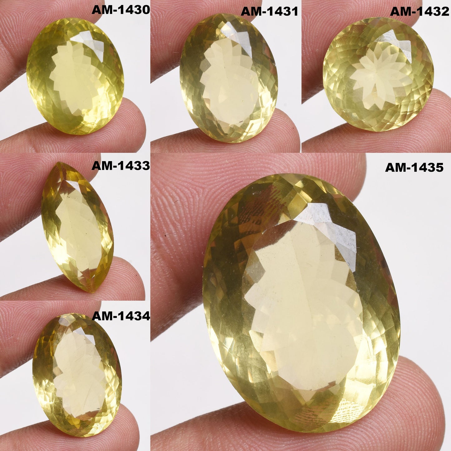 Natural Lemon Quartz Gemstone – Faceted Oval & Marquise Shapes for Rings