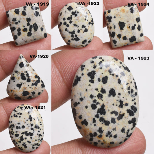 Natural Dalmatian Jasper Cabochon - Polished Designer Gemstone