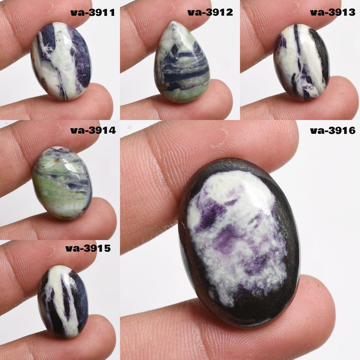 Natural Purple Kammererite Cabochon - Oval & Pear Shaped Wholesale Loose Stone