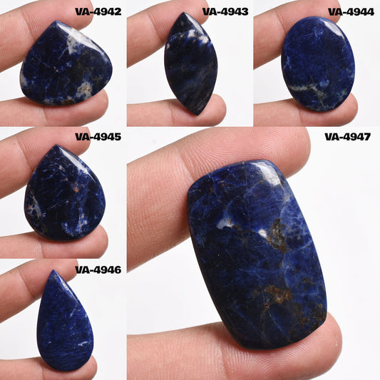 100% Natural Rare Sodalite Cabochon – Top Quality Hand-Polished Precious Loose Gemstone