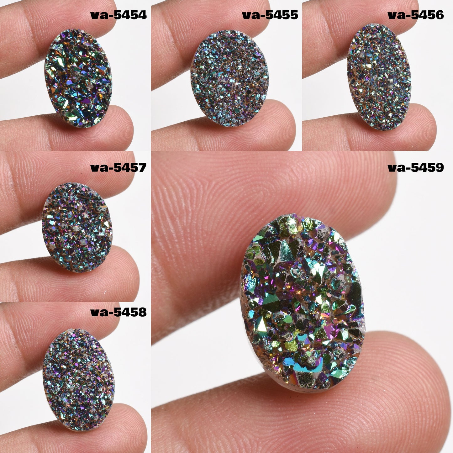 Wholesale Titanium Druzy Cabochon - Sparkling Coated Loose Gemstones