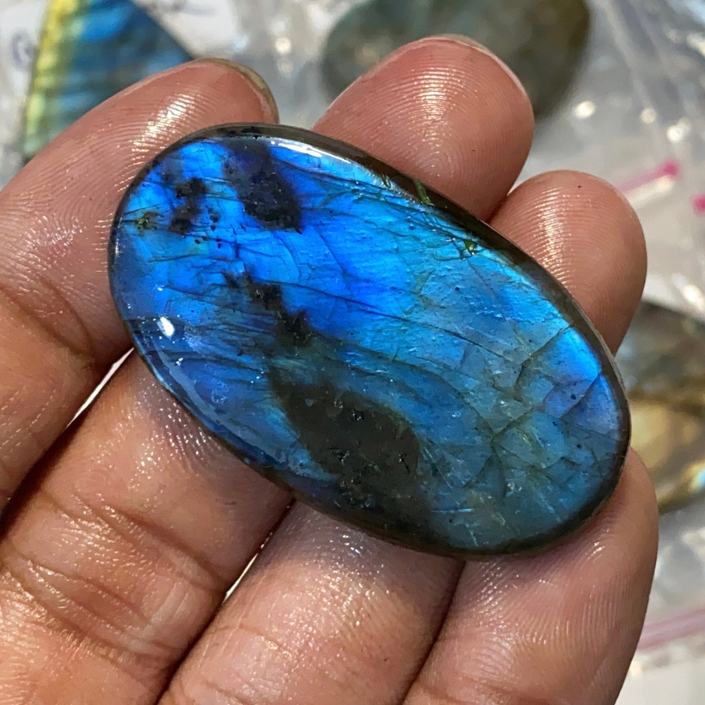 Blue Labradorite Cabochon - Oval Labradorite, Loose  Gemstone for Gifts