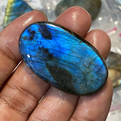 Blue Labradorite Cabochon - Oval Labradorite, Loose  Gemstone for Gifts