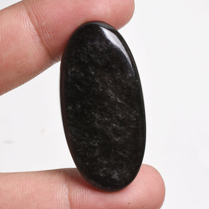 Natural Black Obsidian Cabochon - Polished Mixed Shape Crystal Gemstone