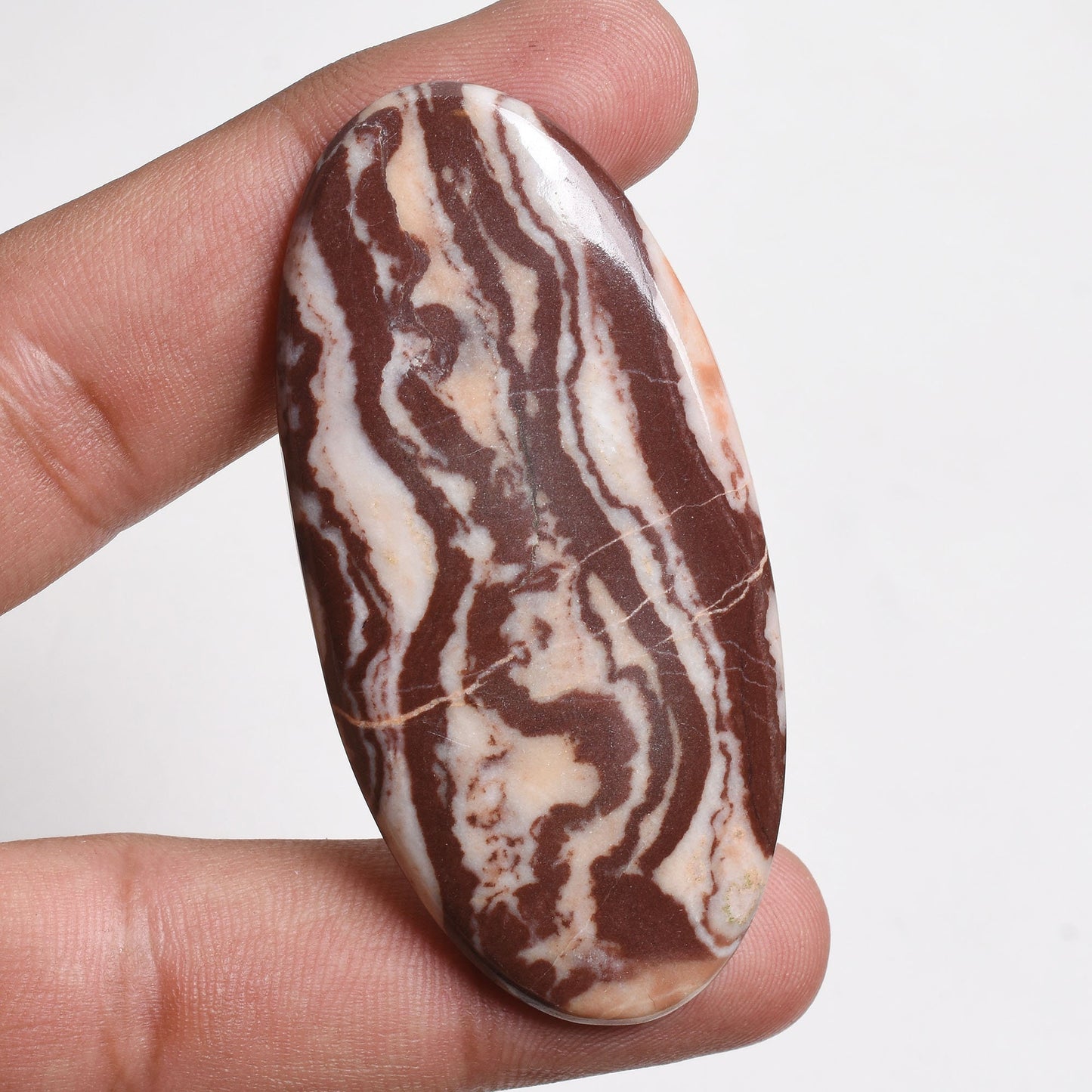 Brown Coconut Jasper Cabochon - Oval Smooth,Hand-Polished Gemstone