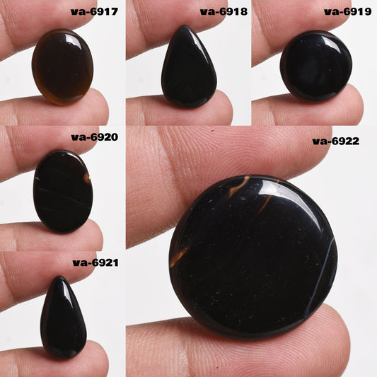 Black Onyx Cabochon – Mixed Shape Loose Gemstones Wholesale