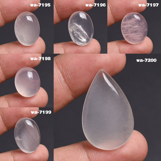 Natural Rose Quartz Cabochon - Smooth Pink Quartz Stone