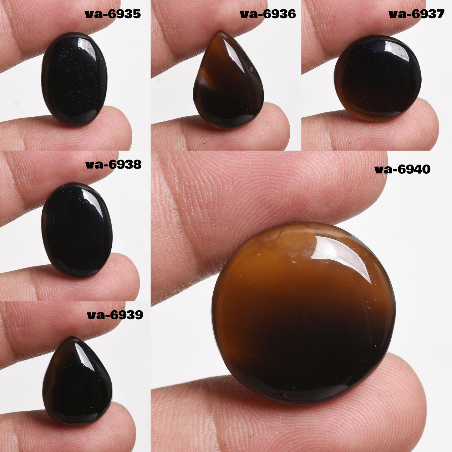 Black Onyx Cabochon – Oval Shape Loose Onyx Gemstone Wholesale