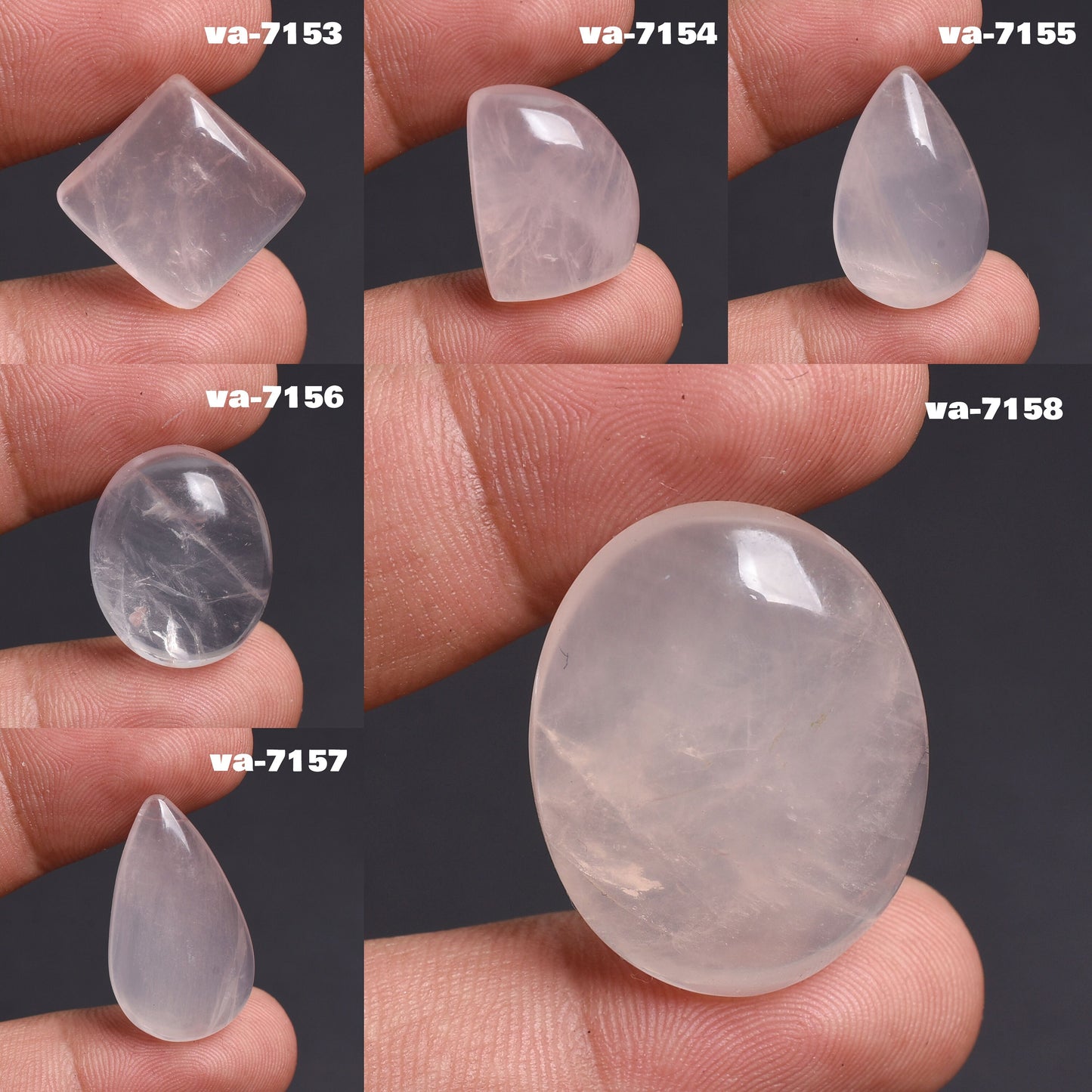 Pink Rose Quartz Smooth Cabochon - Ideal Gift for Gemstone Lovers