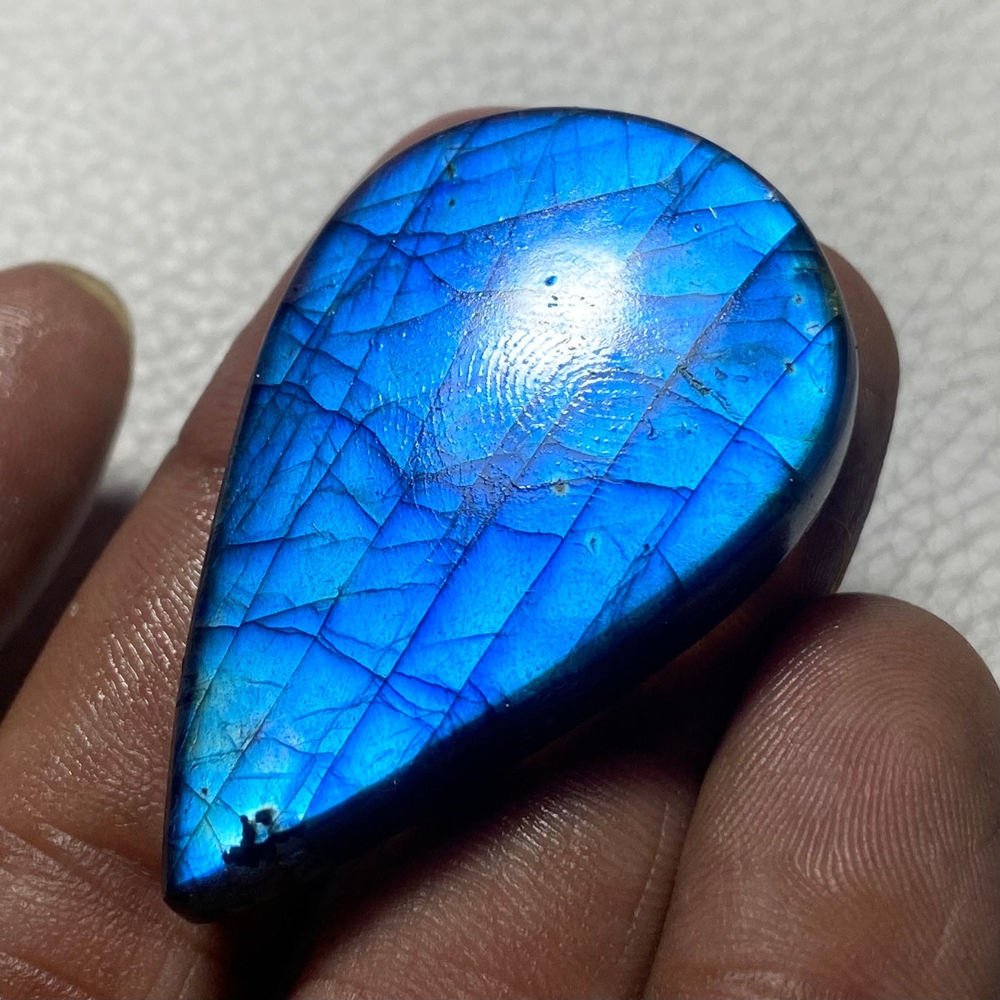 Flashy Blue Labradorite Cabochon – Natural Loose Gemstone