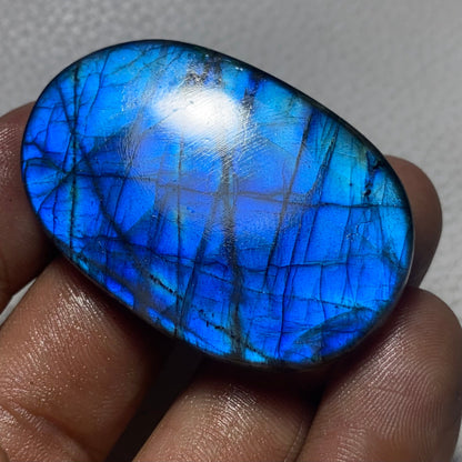 Amazing Blue Fire Labradorite Cabochon, Magical Healing Blue Crystal Gemstone