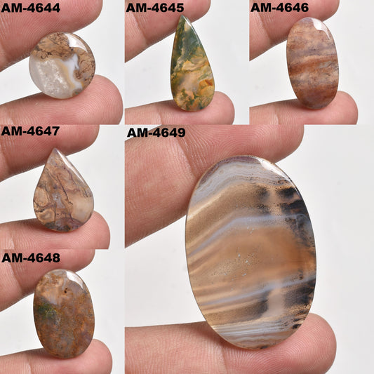 Premium Agate Cabochons - Natural Multi-Agate Gemstone Stones