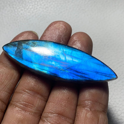 Amazing Blue Fire Labradorite Cabochon, Magical Healing Blue Crystal Gemstone