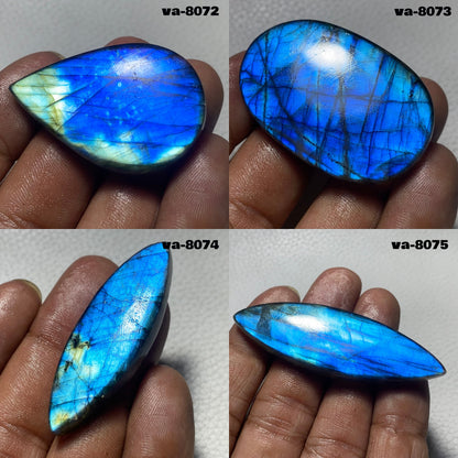 Amazing Blue Fire Labradorite Cabochon, Magical Healing Blue Crystal Gemstone