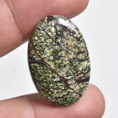 Natural Green Lizard Skin Jasper Cabochon - Smooth Polished Wholesale Gemstone