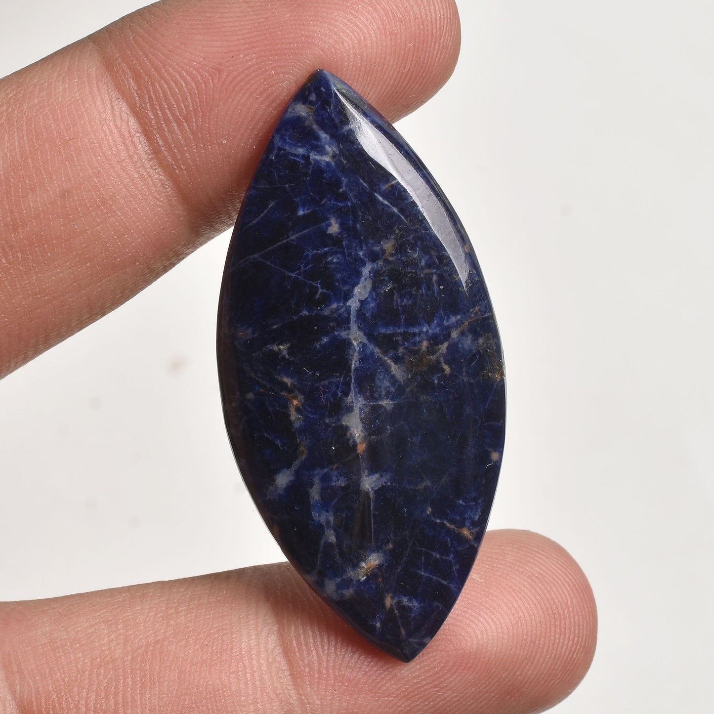 AAA+ Sodalite Gemstone Cabochon - Hand Polished Oval-Marquise Shapes for Jewelry Making