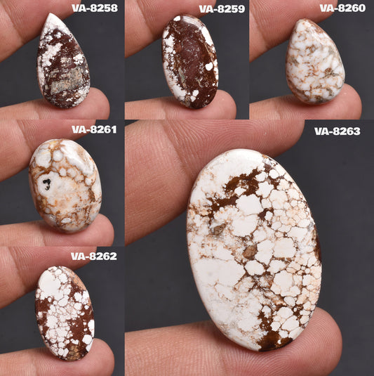 Unique Wild Horse Magnesite Cabochon - Smooth, Natural Loose Gemstone for Custom Jewelry, Oval/ Pear/ Square