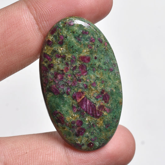 Wholesale Ruby Fuchsite Cabochons – Natural Oval Loose Gemstones