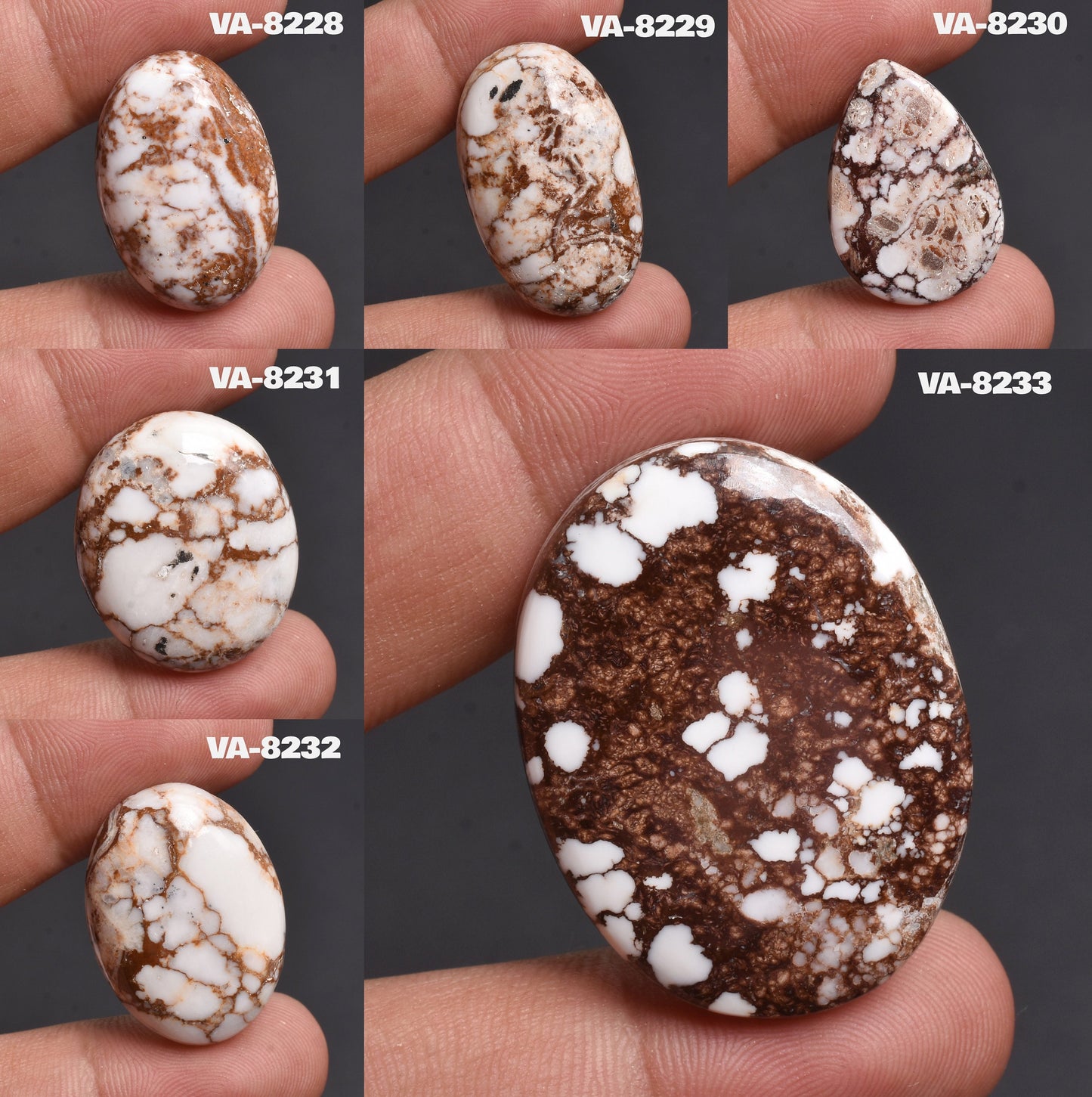 Wholesale Wild Horse Magnesite Cabochons - Assorted Shapes Gems