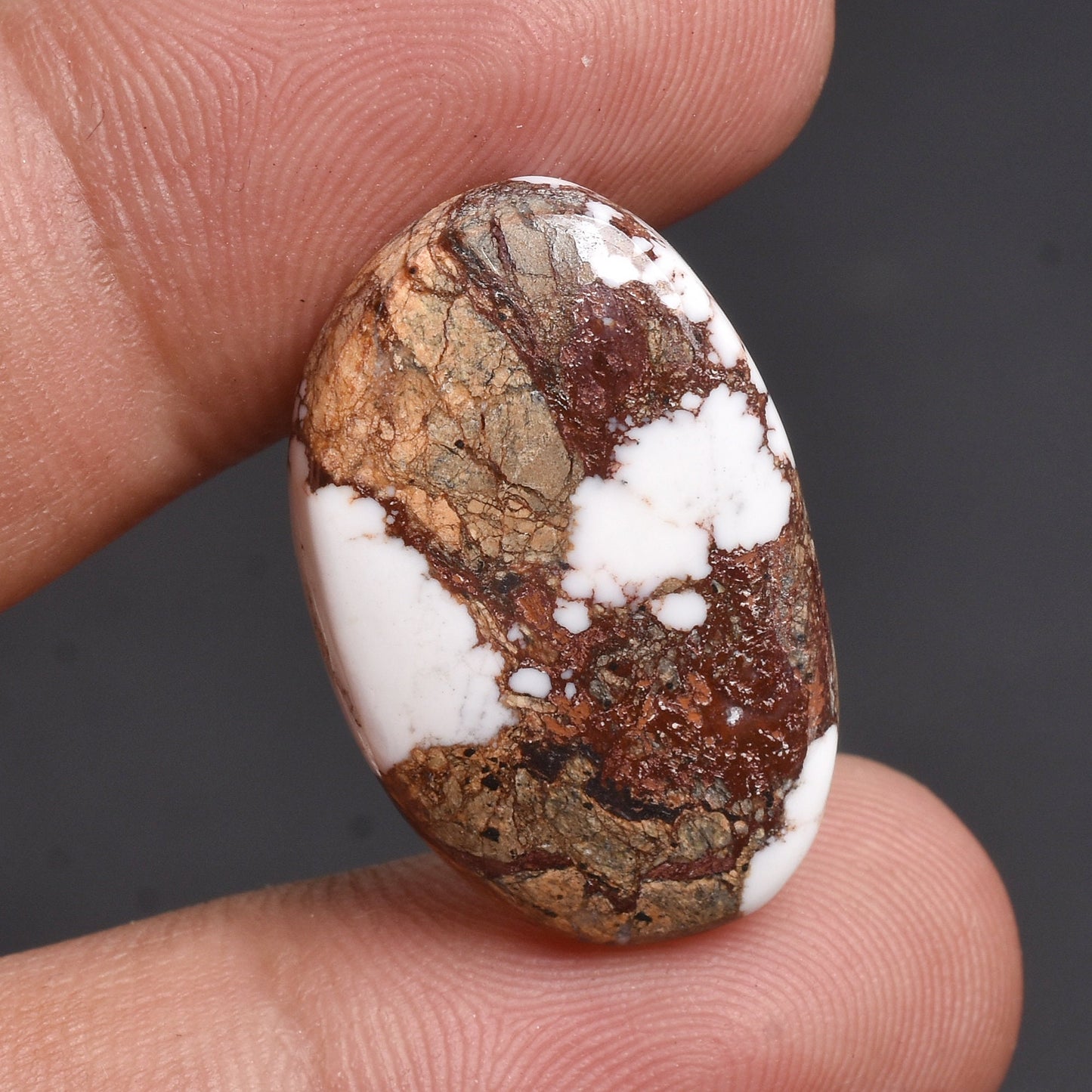 Wild Horse Magnesite Cabochon - Smooth Natural Gemstone in Oval, Pear Shapes