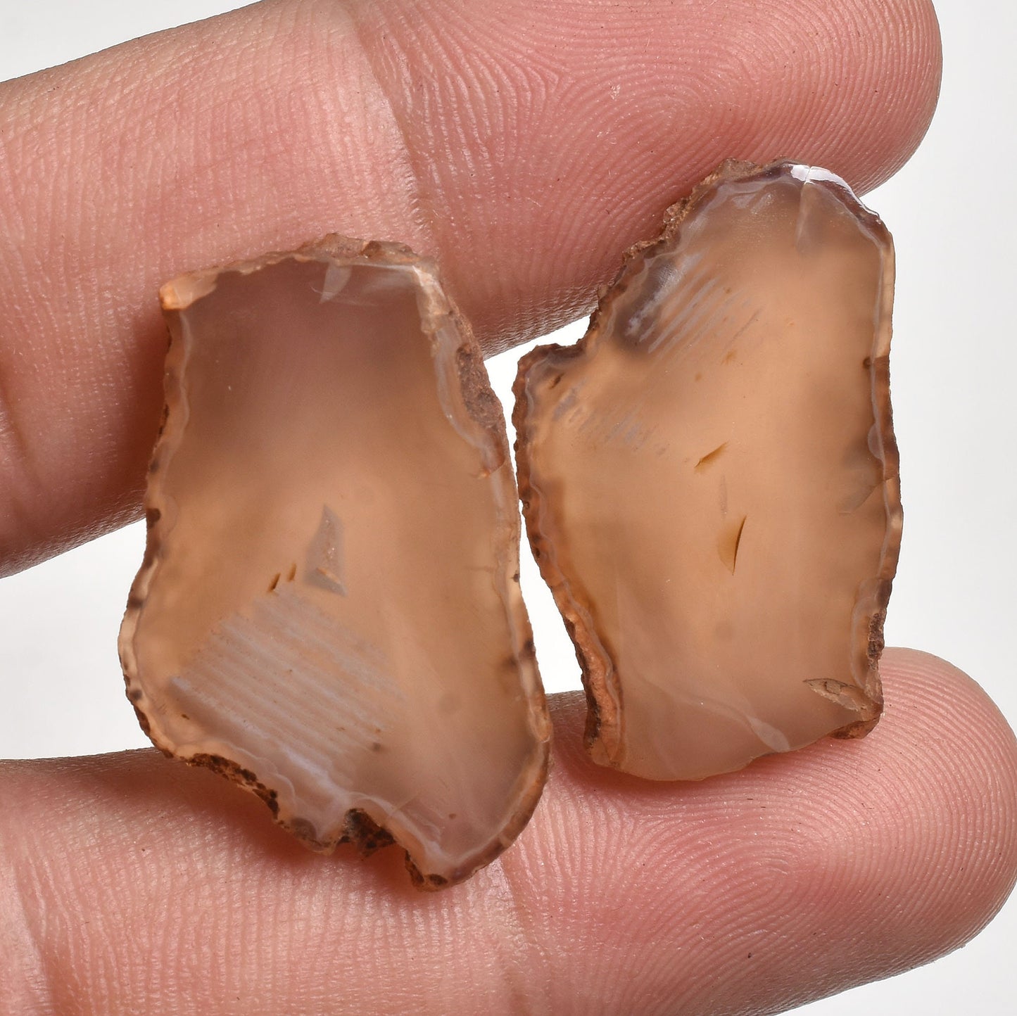 Brown Solar Quartz Gemstone Pairs – Fancy Shape Window Druzy Loose Stone Pairs